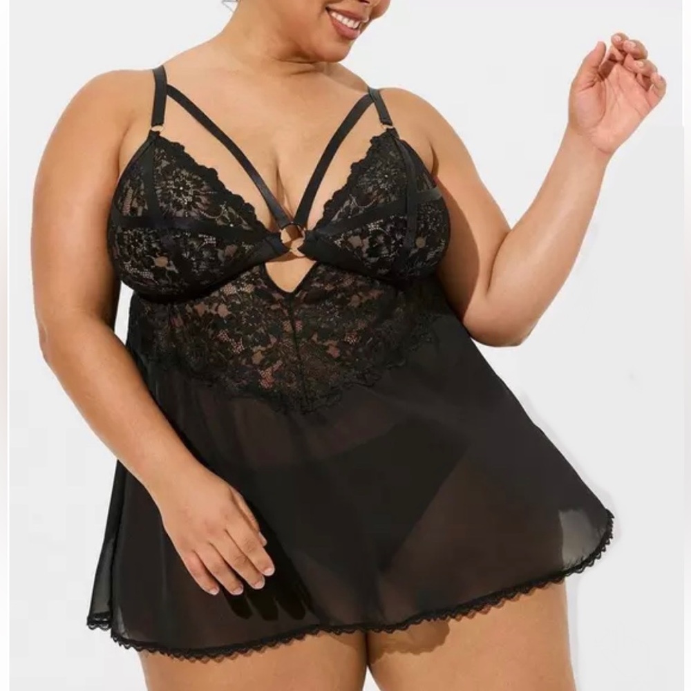 NWT Torrid Lingerie Floral Lace Babydoll